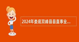 2024年娄底双峰县县直事业单位引进高学历（专门）人才公告