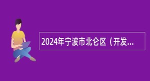 2024年宁波市北仑区（开发区）事业单位招聘考试公告（82人）