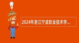 2024年浙江宁波职业技术学院招聘教师公告