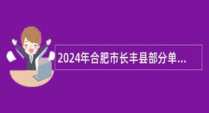 2024年合肥市长丰县部分单位招聘编制外人员公告