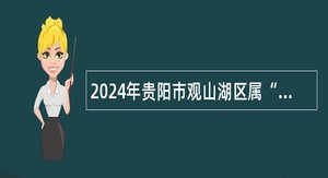 2024年贵阳市观山湖区属“双轨制”教师招聘中小学教师公告