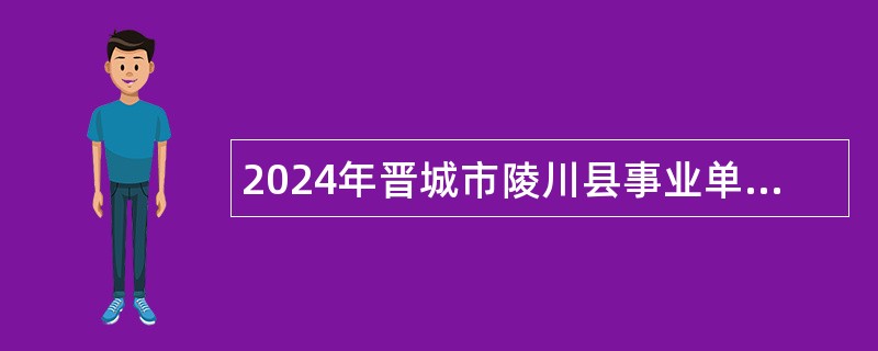 2024年晋城市陵川县事业单位招聘考试公告（58人）