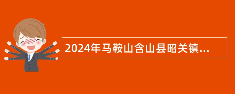 2024年马鞍山含山县昭关镇招聘聘用人员公告