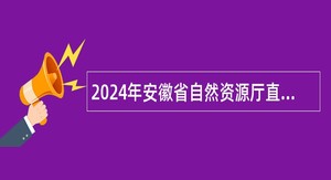 2024年安徽省自然资源厅直属事业单位招聘公告