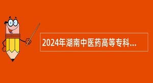 2024年湖南中医药高等专科学校招聘公告
