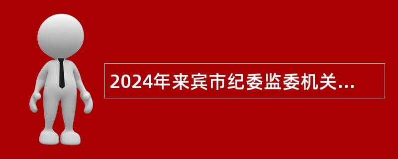 2024年来宾市纪委监委机关招聘编外人员公告