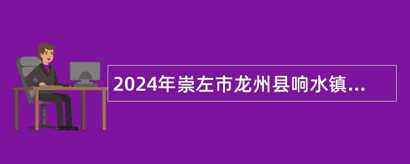 2024年崇左市龙州县响水镇禁毒社工招聘公告