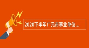 2020下半年广元市事业单位招聘考试公告（175人）