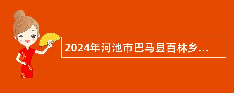 2024年河池市巴马县百林乡人民政府招聘交通协管员公告