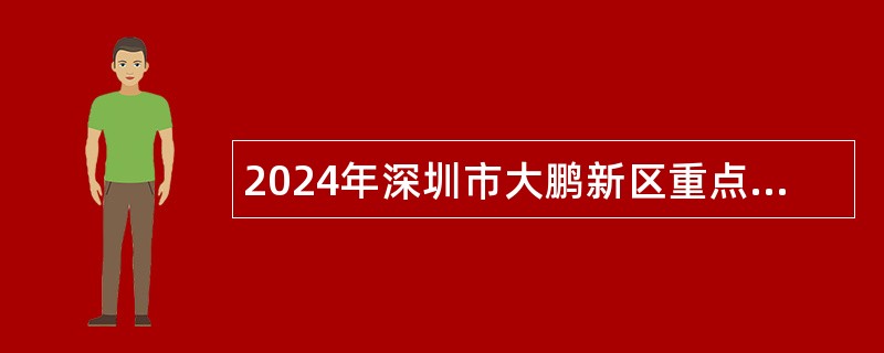 2024年深圳市大鹏新区重点区域建设发展中心招聘编外人员公告