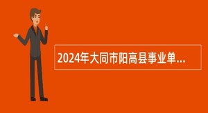 2024年大同市阳高县事业单位招聘考试公告（112名）