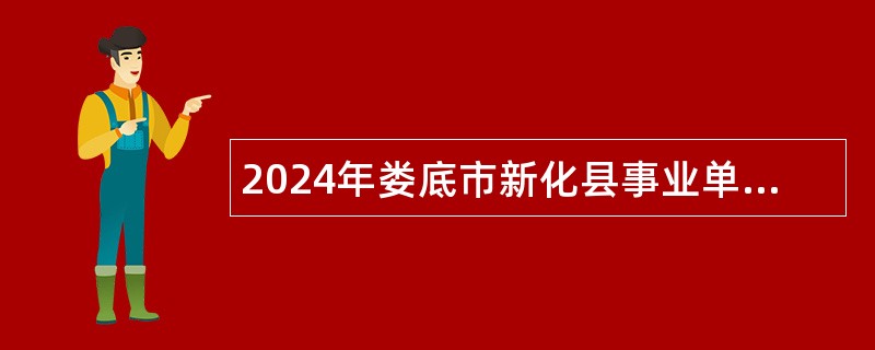 2024年娄底市新化县事业单位招聘考试公告（85人）