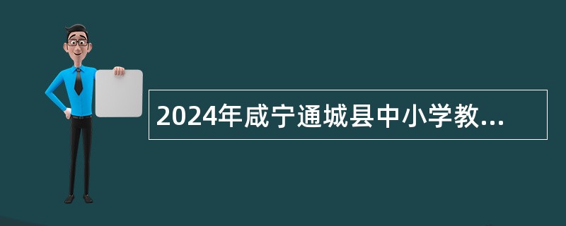 2024年咸宁通城县中小学教师招聘公告