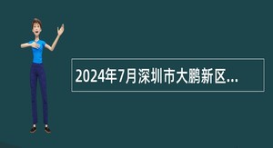 2024年7月深圳市大鹏新区葵涌办事处招聘编外人员公告