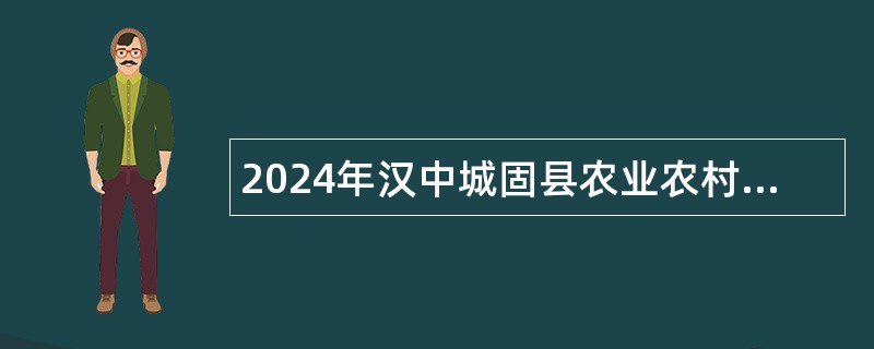 2024年汉中城固县农业农村局招聘公告