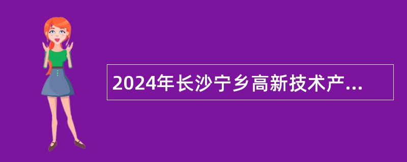 2024年长沙宁乡高新技术产业园区管理委员会招聘雇员公告