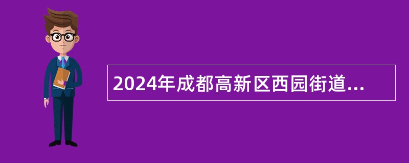 2024年成都高新区西园街道办事处公办幼儿园编外聘用人员招聘公告（19名）