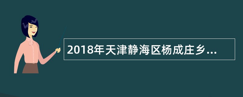 2018年天津静海区杨成庄乡人民政府派遣人员招聘公告