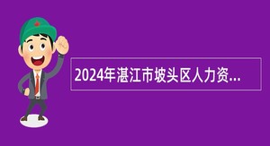 2024年湛江市坡头区人力资源和社会保障局招聘编外人员公告