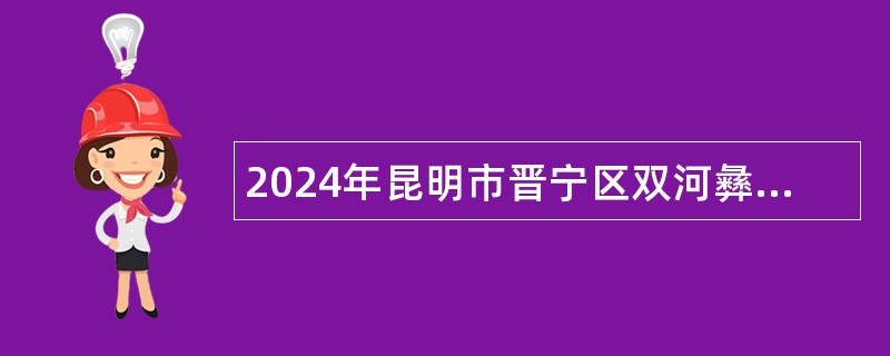 2024年昆明市晋宁区双河彝族乡卫生院招聘编外工作人员公告