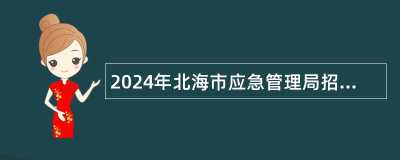 2024年北海市应急管理局招聘应急管理综合行政执法技术检查员公告