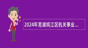 2024年芜湖鸠江区机关事业单位就业见习人员招募公告（20名）