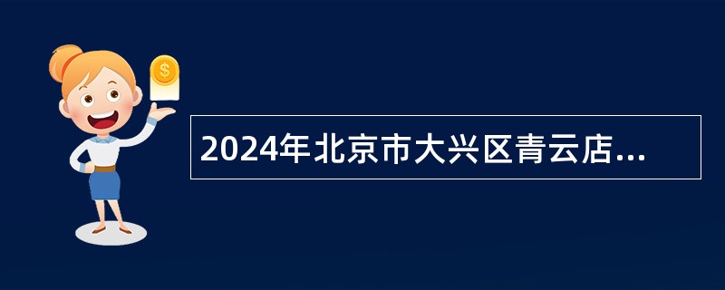 2024年北京市大兴区青云店镇人民政府公开招聘工作人员公告（5名）