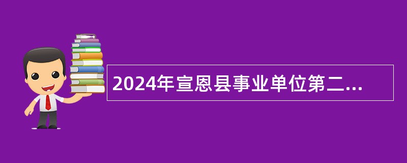 2024年宣恩县事业单位第二次引进高层次、紧缺急需人才公告（5人）