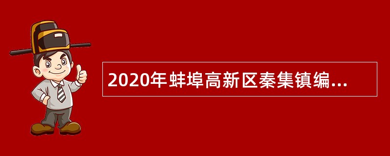 2020年蚌埠高新区秦集镇编外聘用人员招聘公告