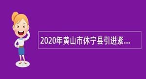 2020年黄山市休宁县引进紧缺专业人才公告