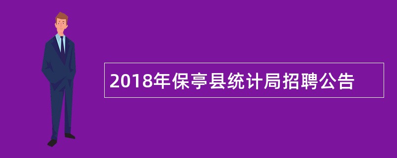 2018年保亭县统计局招聘公告