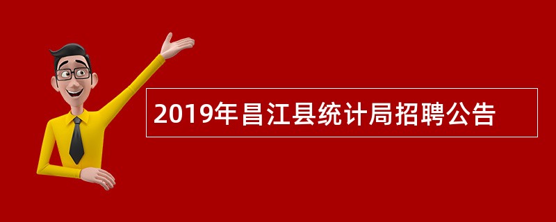 2019年昌江县统计局招聘公告