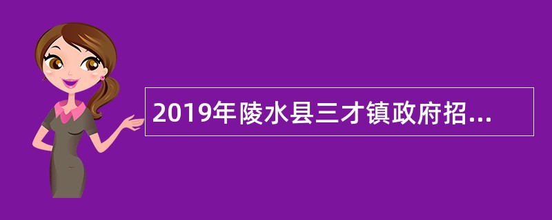 2019年陵水县三才镇政府招聘公告