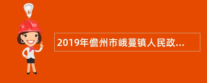 2019年儋州市峨蔓镇人民政府招聘公告