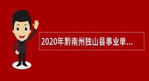 2020年黔南州独山县事业单位招聘考试公告（210名）