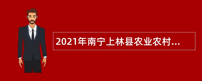 2021年南宁上林县农业农村局招聘编外人员公告