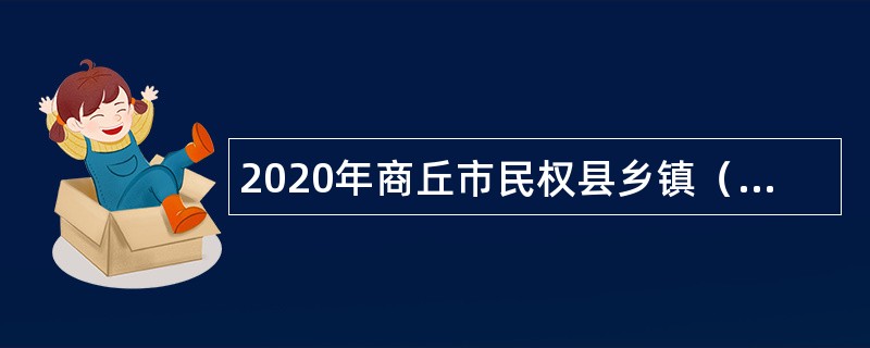 2020年商丘市民权县乡镇（街道办）事业单位招聘考试公告（149人）