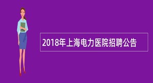 2018年上海电力医院招聘公告