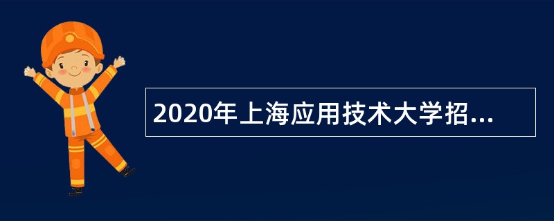 2020年上海应用技术大学招聘公告