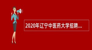 2020年辽宁中医药大学招聘高层次人才公告（第一批）