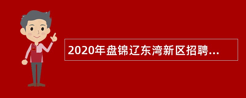 2020年盘锦辽东湾新区招聘事业编制人员公告