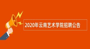 2020年云南艺术学院招聘公告