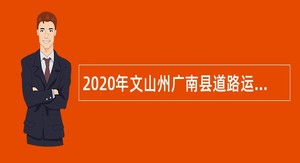 2020年文山州广南县道路运输管理局协助管理人员招聘公告