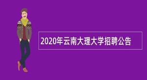 2020年云南大理大学招聘公告