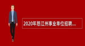2020年怒江州事业单位招聘考试公告（317人）