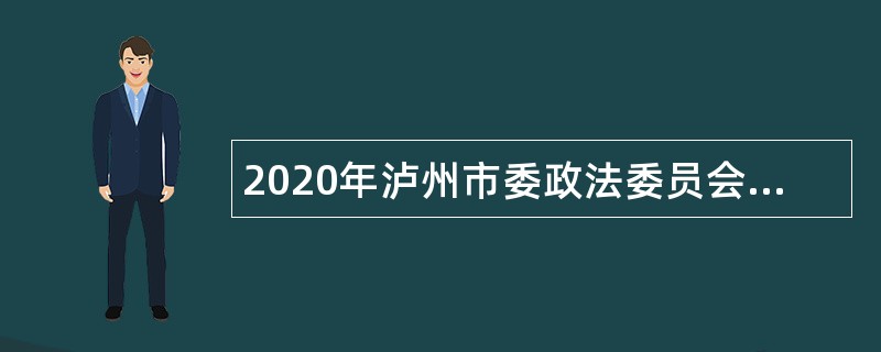 2020年泸州市委政法委员会下属事业单位引进高层次人才补充公告