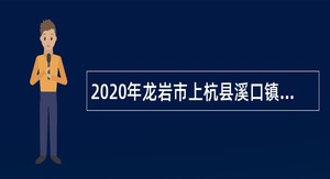 2020年龙岩市上杭县溪口镇人民政府招聘编外人员公告