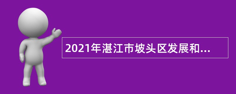 2021年湛江市坡头区发展和改革局招聘编外人员公告