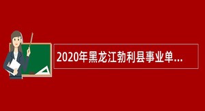 2020年黑龙江勃利县事业单位校园招聘公告