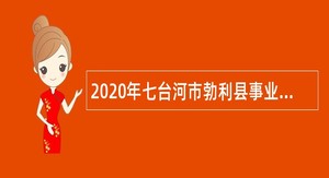 2020年七台河市勃利县事业单位招聘考试公告（271人）